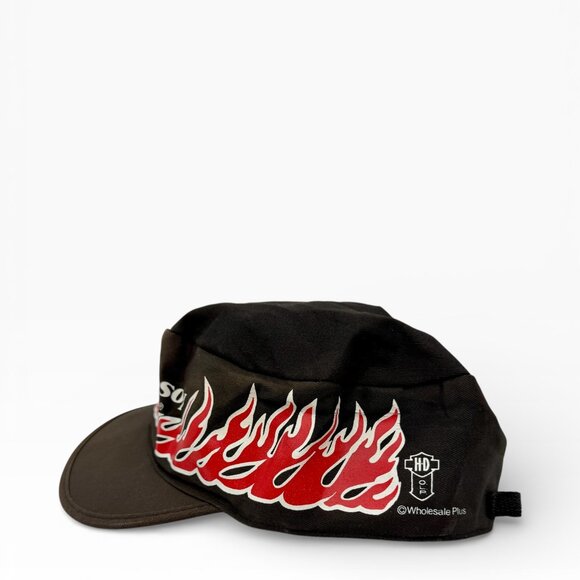 Vintage Harley Davidson Flame Logo USA Painters Cap - Picture 6 of 7